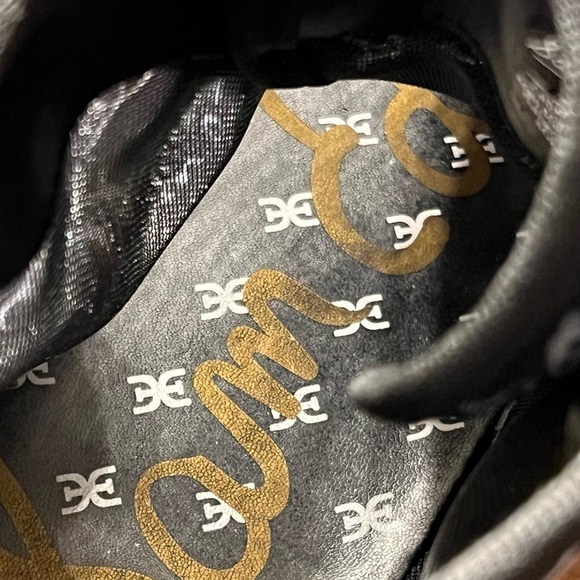 Sam Edelman Elba Black Swirl White Mesh High Lace Up Shoes Womens 9M - Picture 8 of 10